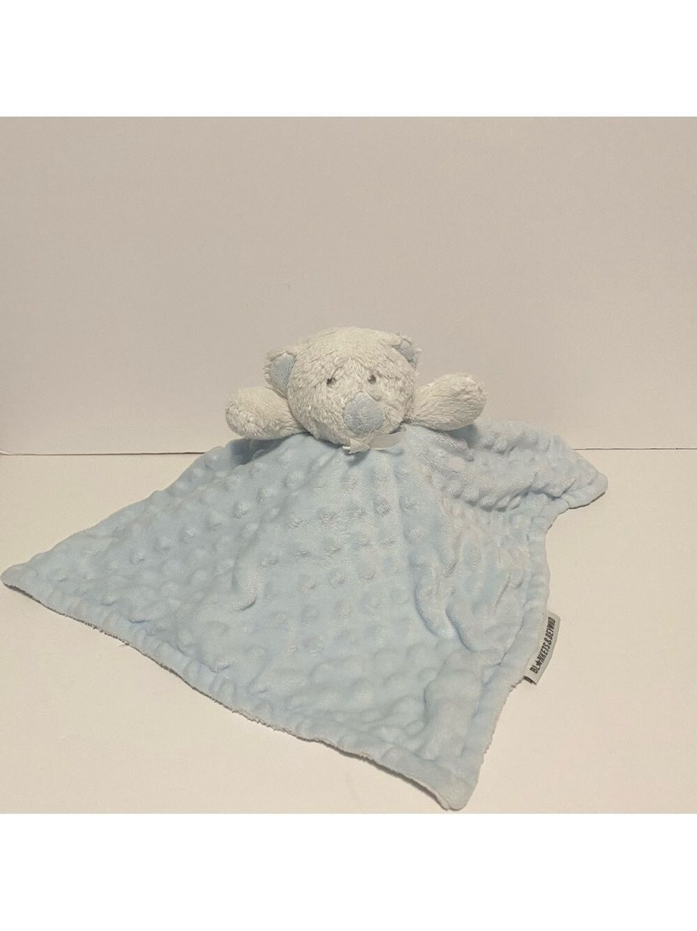 Blankets Beyond Lovey Satin Minky Cream Bear Security Plush Baby Soft Toy